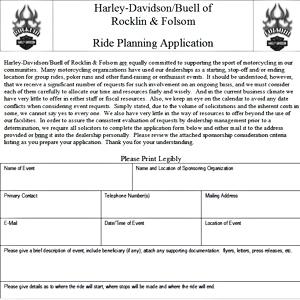 Ride Planning Application